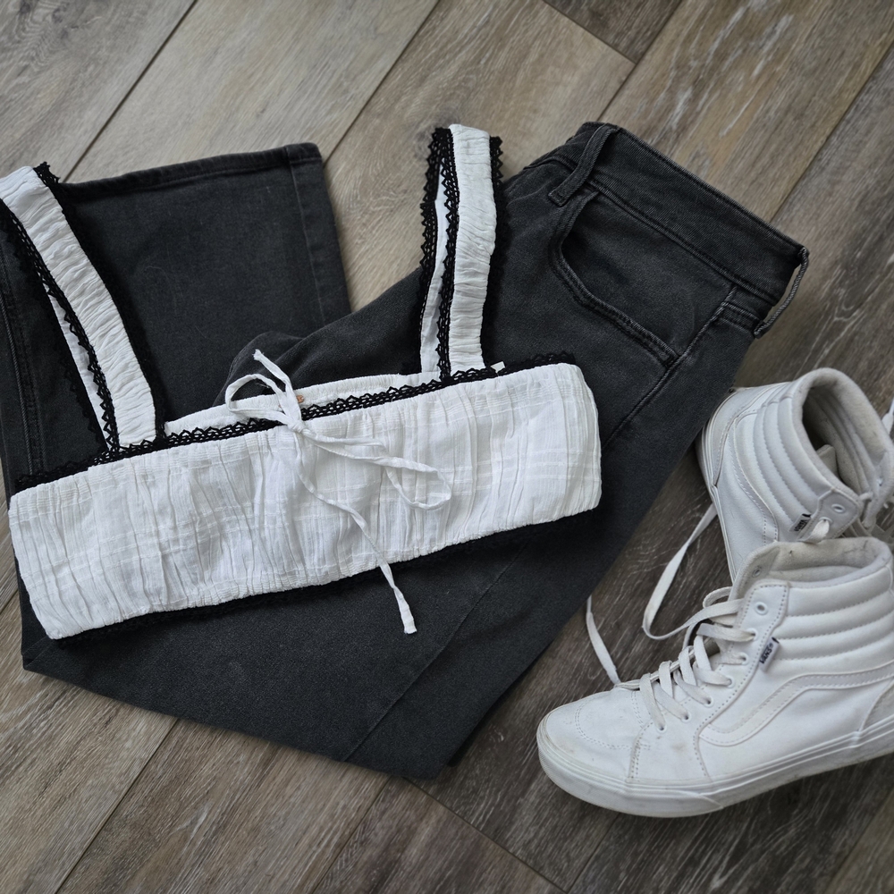 NWOT Free People Black Crop Top